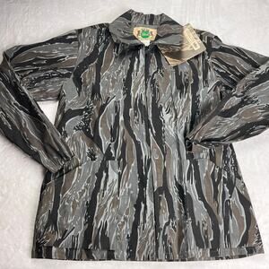 IDEAL Vintage Hunting Shirt Jacket Men’s size Medium Timber Camo Full Zip NWT